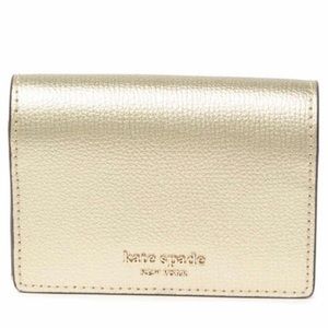 NWOT Kate Spade Sylvia gold leather key ring wallet